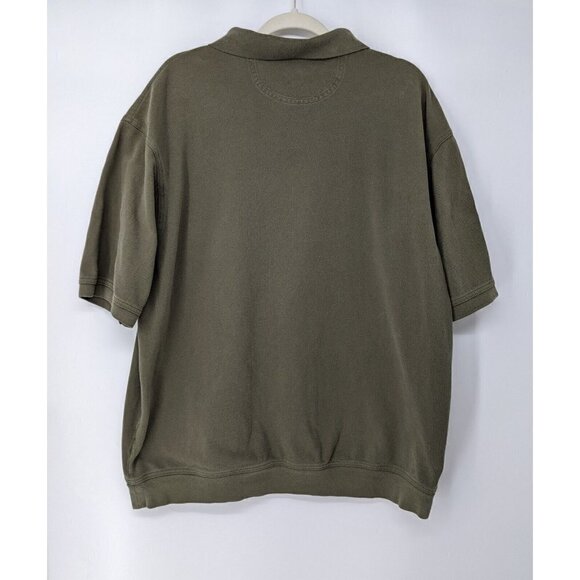 Duluth Trading Work Short Sleeve Polo Shirt Mens XLT Pique Gusset Cotton Green - Picture 2 of 8